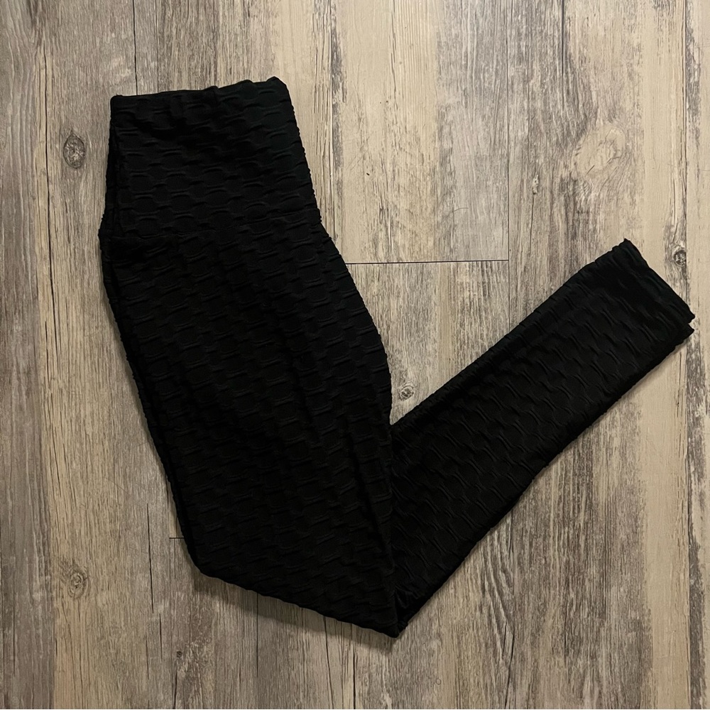 ❌SOLD❌ Womens High Waisted Ruched Leggings | Black
